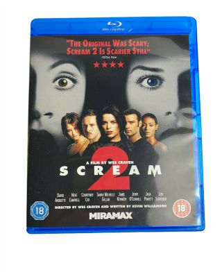 Scream 2 (Blu - ray Disc,  2011) Wes Craven Horror Movie Rare,  OOP Blu Ray 3