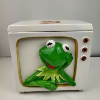Vintage Rare Kermit The Frog Tv Cookie Jar Tastesetter Sigma Jim Henson Muppets
