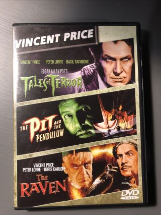 Vincent Price: Tales Of Terror/the Raven/the Pit And The Pendulum (dvd) Rare Oop