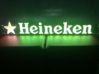 Heineken Beer Lighted Sign Rare Bar Pub Shop Large Sign Collectible