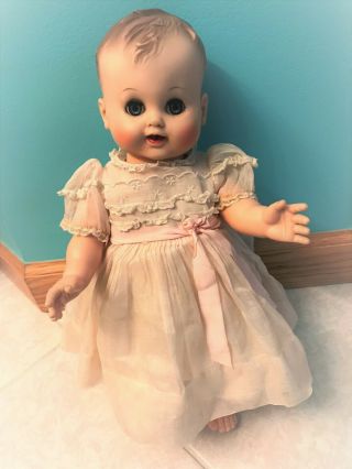 14 " Pretty Vintage Madame Alexander Kathy Baby Doll With Tagged Dress