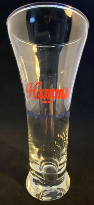 Hamm’s Beer Pilsner Glass Tall Mug Bar Vtg Collectible Rare Vintage Draft