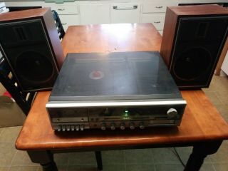 Soundesign 6836 Am/fm Cassette Record 8 Track.  2 Wide Range Speakers 0624.  Rare