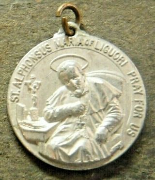 Antique Medal Of St Alphonsus Liguori And Our Lady Of Perpetual Help