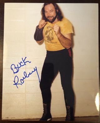 Col Buck Robley Rare Signed 8x10 Wrestling Photo Mid South Great (died 2013) Rip
