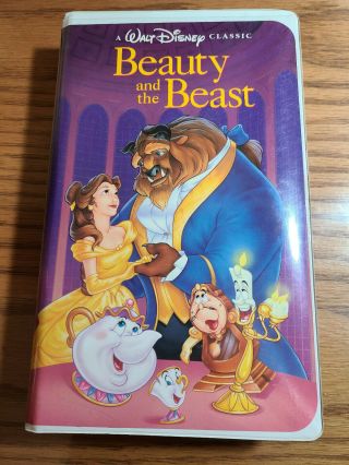 Walt Disney Classic Beauty And The Beast Black Diamond Vhs Banned Rare
