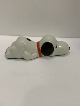 Rare Vintage 60s/70s Snoopy Ceramic Porcelain Figure Laying Face Down