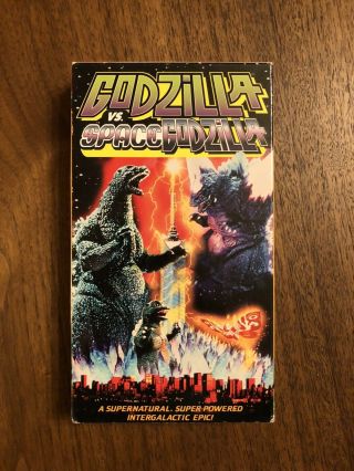Rare Oop Unrated Godzilla Vs.  Space Godzilla Vhs Video Tape Toho Kaiju Monsters