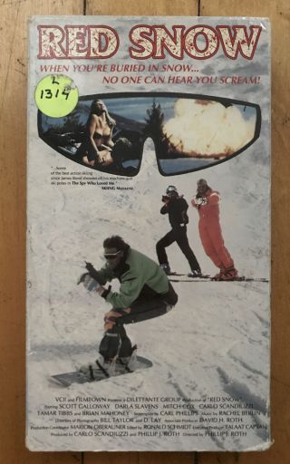 Red Snow Vhs Very Rare Low Budget Snowboard Sleaze Horror Action Sov Cult Vcii