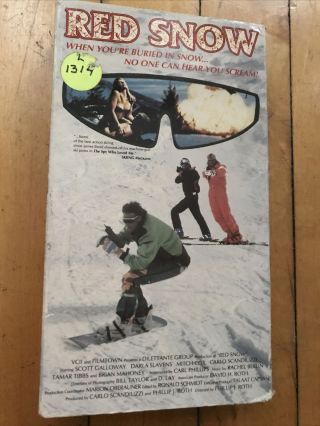 Red Snow VHS Very Rare Low Budget Snowboard Sleaze Horror Action Sov Cult VCII 3