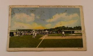Rare 1947 Baseball Postcard - Stamped - Lawson General Hospital - Atlanta Georgia
