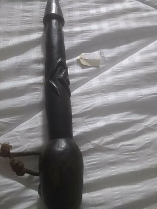 Antique Congo Flute Wood Carved Congo African Art
