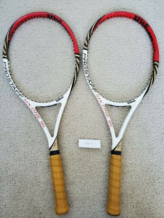 2x Wilson Blx Pro Staff Six.  One 95 Grip Size 3 (4 ⅜) Rare Tennis Racquet Babolat
