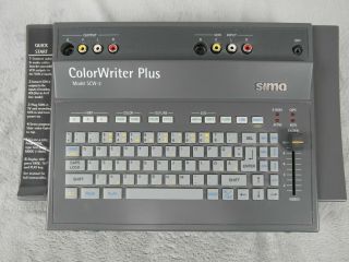Rare Sima Scw - 2 Color Writer Plus Video Special Effects Character Generator