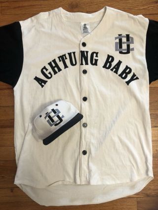 U2 Vintage Rare Achtung Baby Promo Baseball Jersey & Hat 1992 Vg One Size