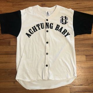 U2 Vintage Rare ACHTUNG BABY PROMO BASEBALL JERSEY & Hat 1992 VG One Size 2