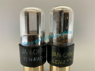 Rare Ken - Rad Jan - Ckr - 6sn7gt Parallel Black Plate Tubes Platinum Matched At1000