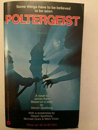 Poltergeist James Kahn Rare Horror Novelization Book Steven Spielberg Paperback