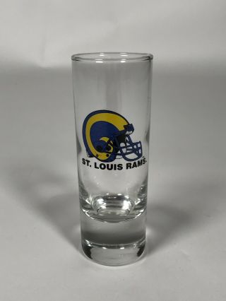 Rare Vtg St.  Louis Rams Shot Glass 4 " Tall Caballito Style - La Ca Stl Mo