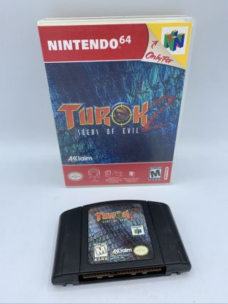 Turok 2 Seeds Of Evil Nintendo 64 1998tested Authentic N64 With Rare Hard Case