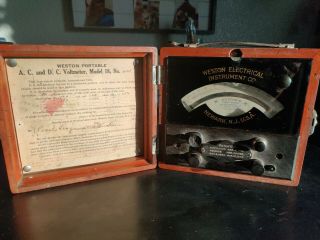Weston Portable Voltmeter Model 18 Antique