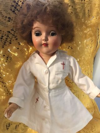Vintage Ideal P - 91 Miss Curity Toni Doll Sleep Eyes,  Hard Plastic