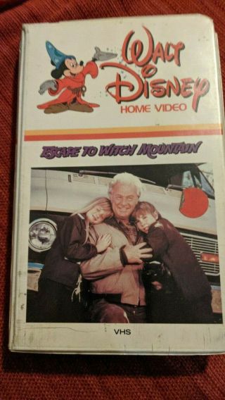 Disney Vhs Escape To Witch Mountain Release White Clamshell 1975 Rare