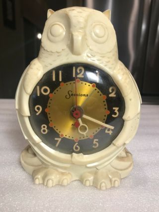 Vintage Rare Sessions Owl Alarm Clock Cat.  494 - A Not Cord Issues