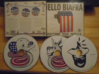 Rare Oop Jello Biafra 3x Cd Become The Media Spoken Word 2000 Dead Kennedys Lard