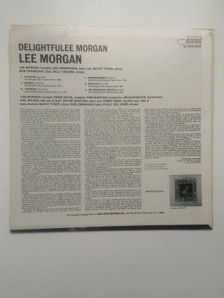 Lee Morgan Delightfulee BLP 4243 Blue Note Van Gelder VG,  Mono Vinyl Rare 3