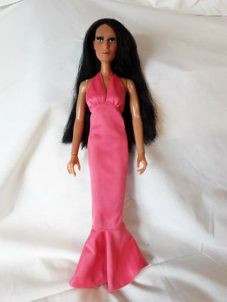 Vintage Mego Cher Doll In Dress
