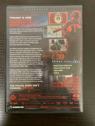 Police State 4: The Rise Of Fema An Alex Jones Film (2010 Infowars) Rare Dvd