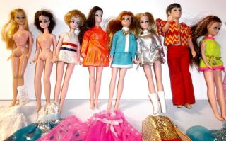 Vintage 1970 Topper Dolls And Outfits