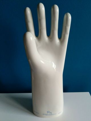 Vintage 1976 Ceramic Hand Glove Mold General Porcelain Tall Trenton Nj 9 ½ Left