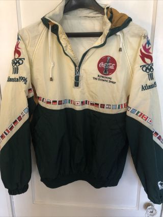 Rare Atlanta 1996 Olympics Usa Vtg Starter Jacket Windbreaker Mens Size Large