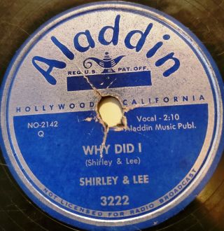 R&b Northern Soul  Shirley And Lee  Why Did I  Rare 78 "