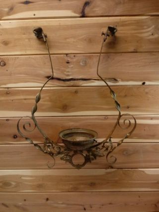 Antique Brass Hanging Oil/gas Lamp Bracket/sconce Holder Part