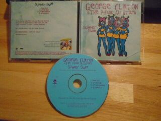 Rare Promo George Clinton P - Funk Allstars Cd Single Summer Swim Parliament 4trax