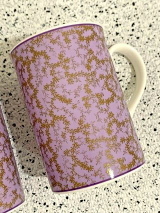 Set of 2 Royal Albert Rare Archives Collectible Tea Cup Mug Lavender Bone China 2
