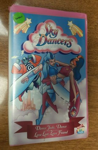 Sky Dancers Dance Jade,  Love Lost/found Rare Htf Vhs Clamshell Pink