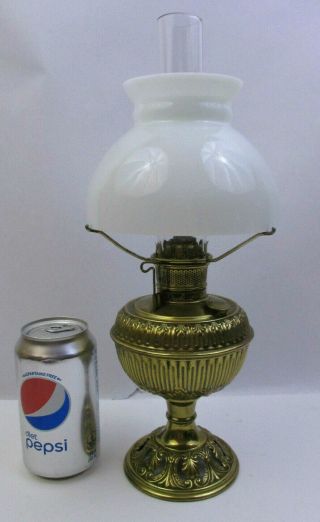 Rare 1896 The B&h Bradley Hubbard Mini Brass Kerosene Oil Table Lamp (bb108)