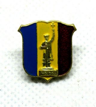 Moldova The National Simbols Stefan Cel Mare Monument Frachnyh Pin Badge Rare