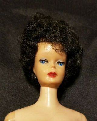 Vintage 850 Brunette Bubble Cut Barbie 1964 Mattel Doll - Great Make - Up