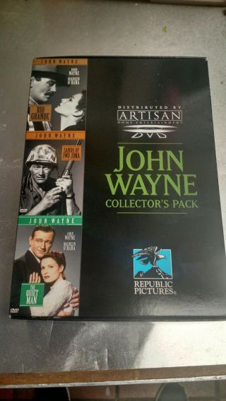 John Wayne - Collectors Pack 1 (dvd,  1999,  3 - Disc Set) Like Rare