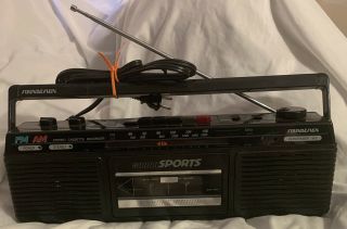 Rare Vintage Sports Soundesign Portable Stereo Cassette Player Am/fm Radio 4621