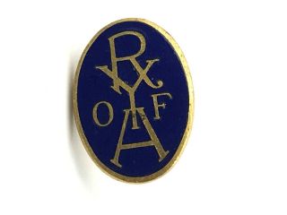 Vintage Ry Of A Screw Back Lapel Pin Fraternal Not Sure Mystery A2