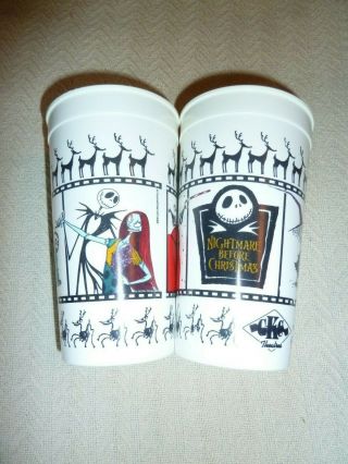 Rare Vintage Nightmare Before Christmas Movie Promo Cups From 1993