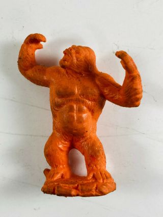Rare Vintage Orange Rubber King Kong Gorilla Jiggler Toy