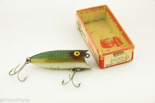 Vintage Heddon Baby Lucky 13 Spook Minnow Antique Fishing Lure Jj9