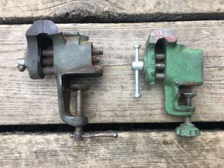 Antique Old Vintage Tools Clamps Vises Early Small Iron Type Machinist